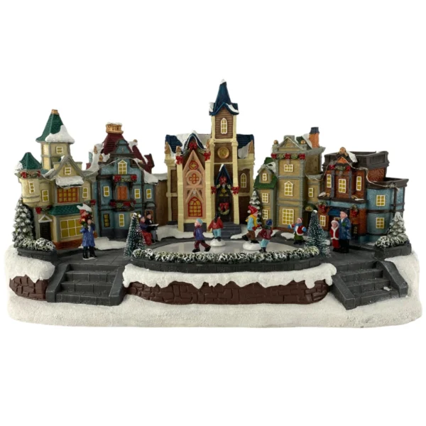 Villa navideña c/luz c/mov  c/luz a/bat