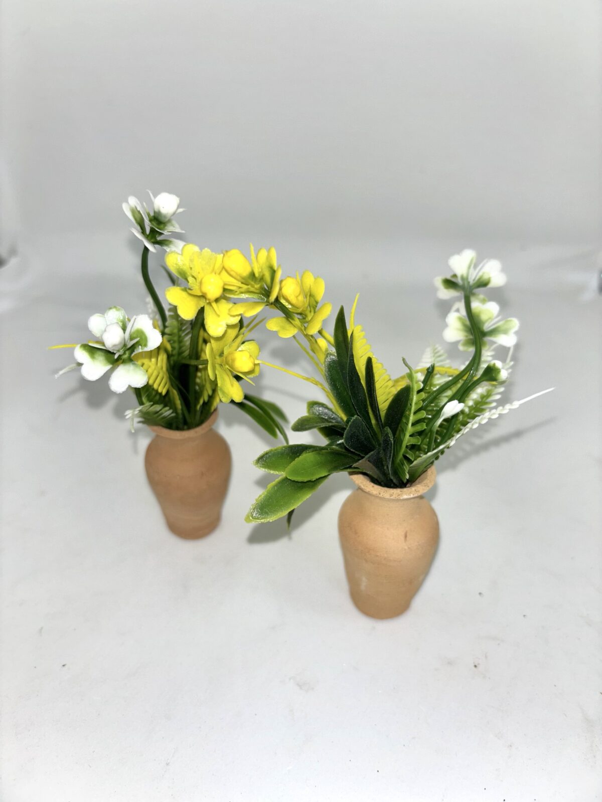 Floreros de barro